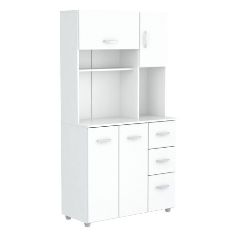 Kitchen Microwave Storage Cabinet White Inval Target