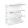 Alilang 36.00 Inch Modern White Open Shelf Unit with Curved Side Design and 4-Tier Storage - White - 3 of 4