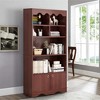5-Tier Bookcase with Doors, White Semi-Open Bookshelf, Modern Storage Cabinet for Living Room Office Bedroom - 3 of 4