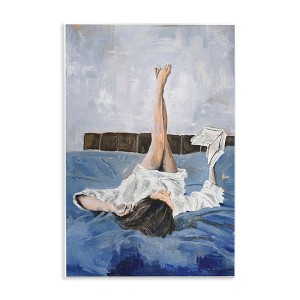 Stupell Industries Woman Reading Book Wall Plaque Art - 1 of 4