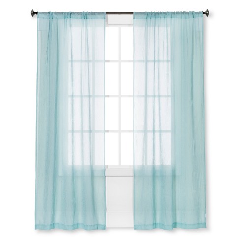 light aqua curtain panels