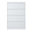 52.28"Lateral File Cabinet 4 Drawer, White Filing Cabinet with Lock, Lockable File Cabinet for Home Office, White - 2 of 4
