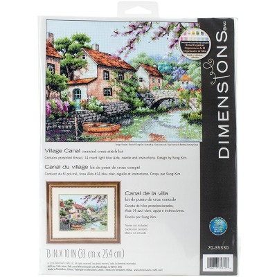 Dimensions Counted Cross Stitch Kit 13"X10"-Village Canal