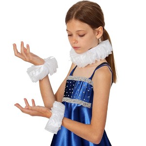 Skeleteen Girls Costume Renaissance Collar Cuff Set - White - 1 of 3