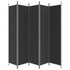 vidaXL 5-Panel Room Divider Black 98.4"x86.6" Fabric - 4 of 4