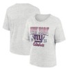 NFL New York Giants Women's Oatmeal Heather Rolled Sleeve T-Shirt - 3 of 3