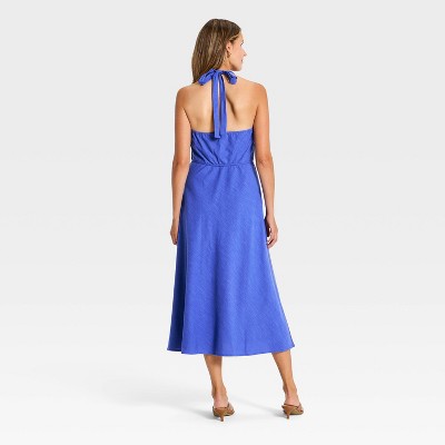 Женские платья A New Day Women's Tie-Front Midi Dress - A New Day™ Blue S — фото 2