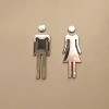 2 PCS 12cm Toilet /Bathroom /Restroom /WC Door Wall Sign Signage - 4 of 4