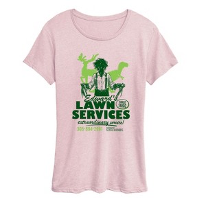 Women's - Edward Scissorhands - Edwards Lawn Services Short Sleeve Graphic T-Shirt - 1 of 3