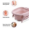 TRAKK Foot Spa- Soaking Bath Tub with Rollers- Collapsible- Pink - 3 of 4