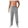 Anna-Kaci Active Men's Relaxed Fit Drawstring Pants with Patch Pockets and Elastic Waistband for Casual Wear - 3 of 4