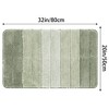 Unique Bargains Plush Gradient Striped Microfiber Shaggy Bathroom Mat - 4 of 4