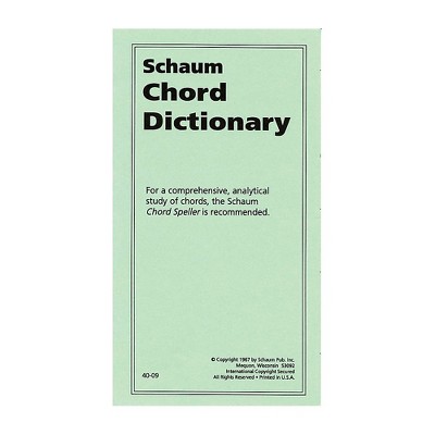 SCHAUM Chord Dictionary Educational Piano Series Softcover