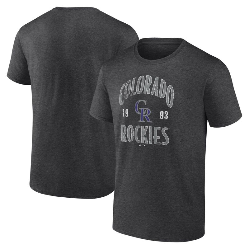 MLB Colorado Rockies Men's Bi-Blend T-Shirt, 1 of 4