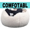 Itopfox Fluffy Stuffed Animal Storage Bean Bag Chair Cover, Faux Fur Comfy Bean Bag for Organizing Plush Toys or Textile, for Adults Teens Kids Girls - 3 of 4