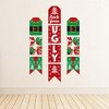 Big Dot of Happiness Ugly Sweater - Hanging Vertical Paper Door Banners - Holiday and Christmas Party Wall Decoration Kit - Indoor Door Decor - 3 of 4