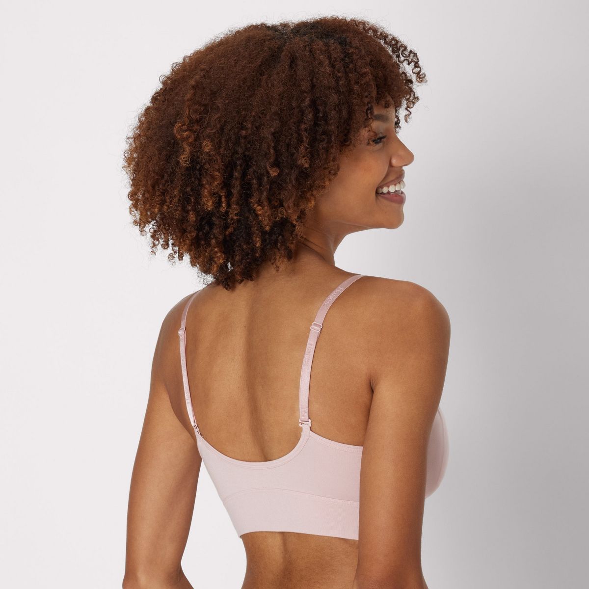 Hanes Originals Women's SuperSoft Longline Triangle Bralette - thumbnail 3