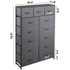 Tall Dresser with 13 Drawers, Fabric Storage Organizer Chest for Bedroom, Sturdy Steel Frame with Wood Top - 4 of 4
