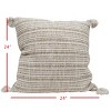 24x24 Inches Hand Woven Brown Cotton with Polyester Fill Pillow - Foreside Home & Garden - 4 of 4