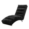 Gulches Linen Massage Chaise Lounge Ergonomic Tufted High Density Foam Side Storage Pocket Easy Assembly For Office Living Room Bedroom Black - 4 of 4