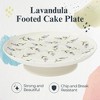 Portmeirion Sophie Conran Lavandula 12-Inch Porcelain Footed Cake Plate, Round Dessert Stand, Cupcake Stand for Birthday Parties, Weddings - 2 of 4