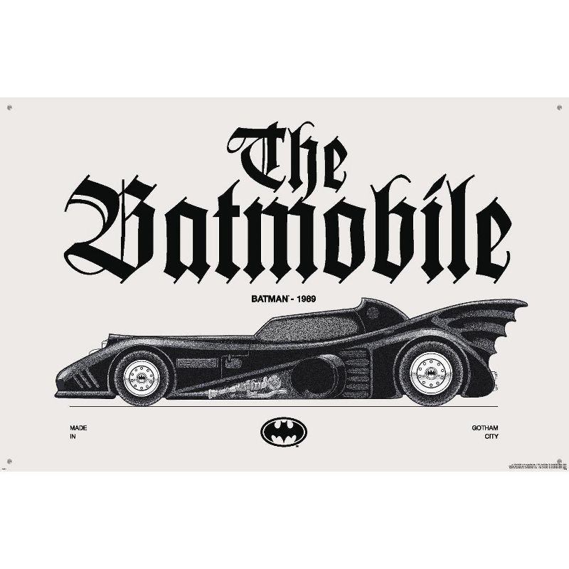 Trends International DC Comics Batman: 85th Anniversary - The Batmobile 1989 Unframed Wall Poster Prints, 4 of 7