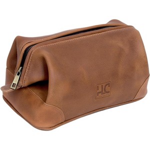 Toiletry Bag Men Compact Leather Durable for Men, Travel Bag, Water-Resistant Bathroom - 1 of 4