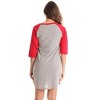 Just Love Sleep Dress for Women - Baseball Sleeve Sleeping Dorm Shirt - Ladies Nightshirt - Nightgown Sleepwear - 3 of 3