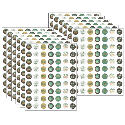 Teacher Created Resources® Eucalyptus Mini Stickers, 378 Per Pack, 12 Packs
