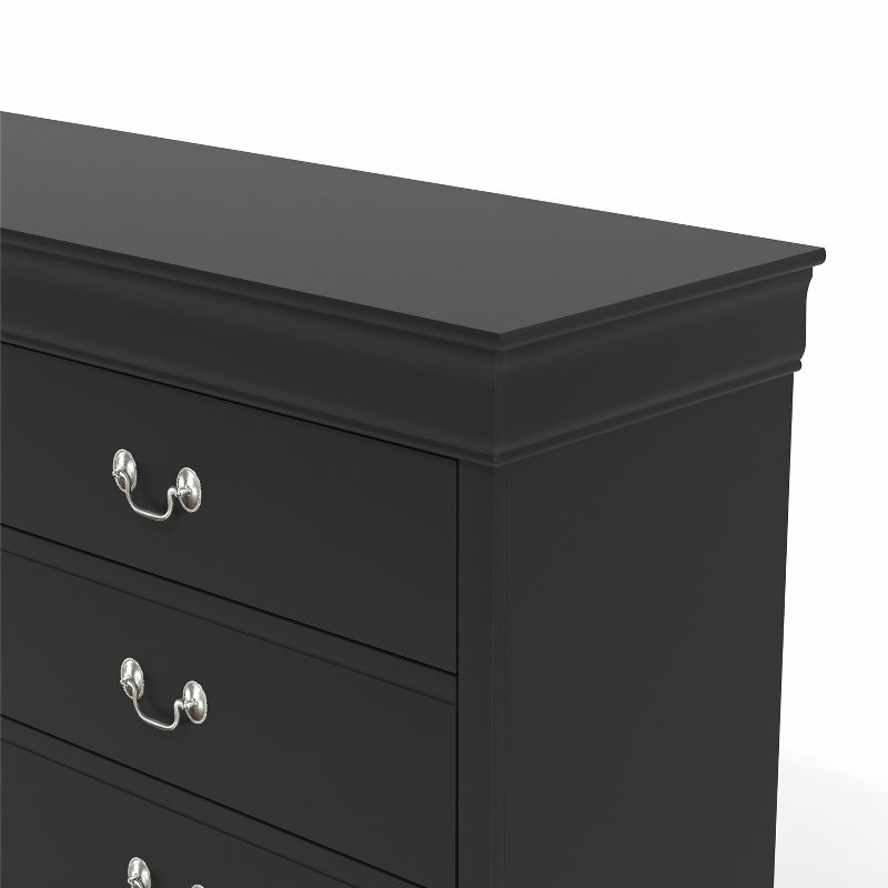 Galano Ireton 6-Drawer Dresser (32.0 in. × 58.2 in. × 15.7 in.) in White, Black, Gray, 6 of 18