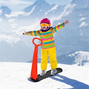 Angel Sar Kids Snow Scooter, Foldable Snow Sled with Anti-Slip Spots, Easy Steering Design for Winter Fun, Red - 1 of 4
