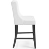 Set of 2 Baron Counter Height Barstool Faux Leather White - Modway: Elegant Nailhead Trim & Footrest - 4 of 4
