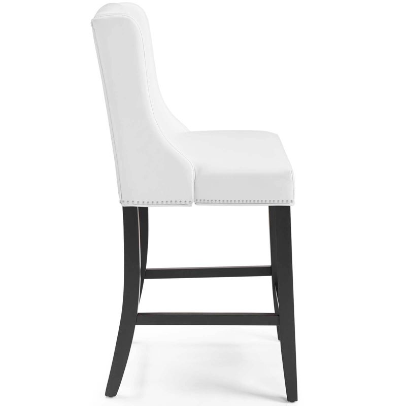 Baron Faux Leather Counter Height Barstool White - Modway, 4 of 9