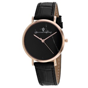 Christian Van Sant Women's Lotus Black Dial Watch - CV0423BK - 1 of 1