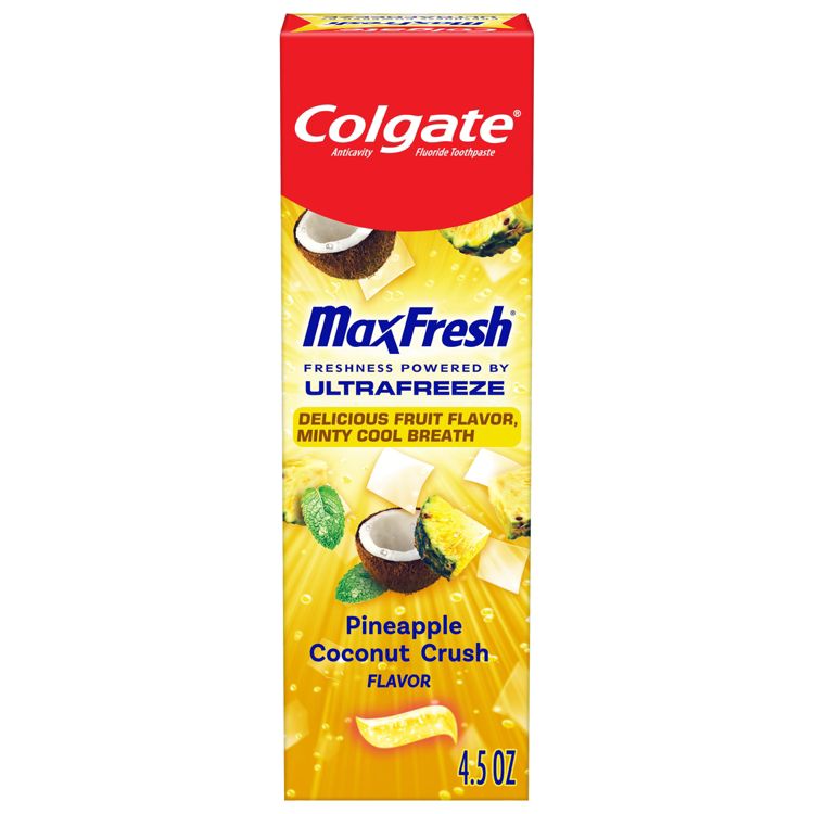 Colgate Max Fresh Anticavity Fluoride Toothpaste - Pineapple Coconut Crush with Mint - 4.5oz, 1 of 15