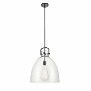 Newton Bell - 1 Light Stem Hung Pendant In Industrial Style-21.63 Inches Tall and 16 Inches Wide - 1 of 1