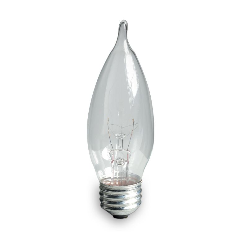GE 25w 4pk Long Life Incandescent Chandelier Light Bulb White, 3 of 6