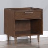 Comfort Pointe Urbana Nightstand Walnut: Bedside Table with Storage, MDF, No Assembly Required - 4 of 4