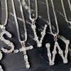 Adornia Silver Plated Mixed Stone Crystal Initial Necklace - 2 of 3