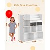 Kids Bookshelf with 2 Drawers and 3 Layer Sliding Bookcase, Book and Toy Storage Organizer,Baby Storage Book Rack for Bedroom, Nursery Classroom - 2 of 4