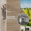 Vynxaria Retractable Awning - 10' x 8' Patio Sunshade Canopy with Manual Crank - Beige - 4 of 4