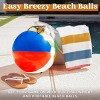 Joyfy 12/20" Multipacks Beach Balls, Large Rainbow Inflatable Beach Ball Beach Water Games, Pool Toys for Kids Adults Summer Fun, Beach Party Supply - 4 of 4