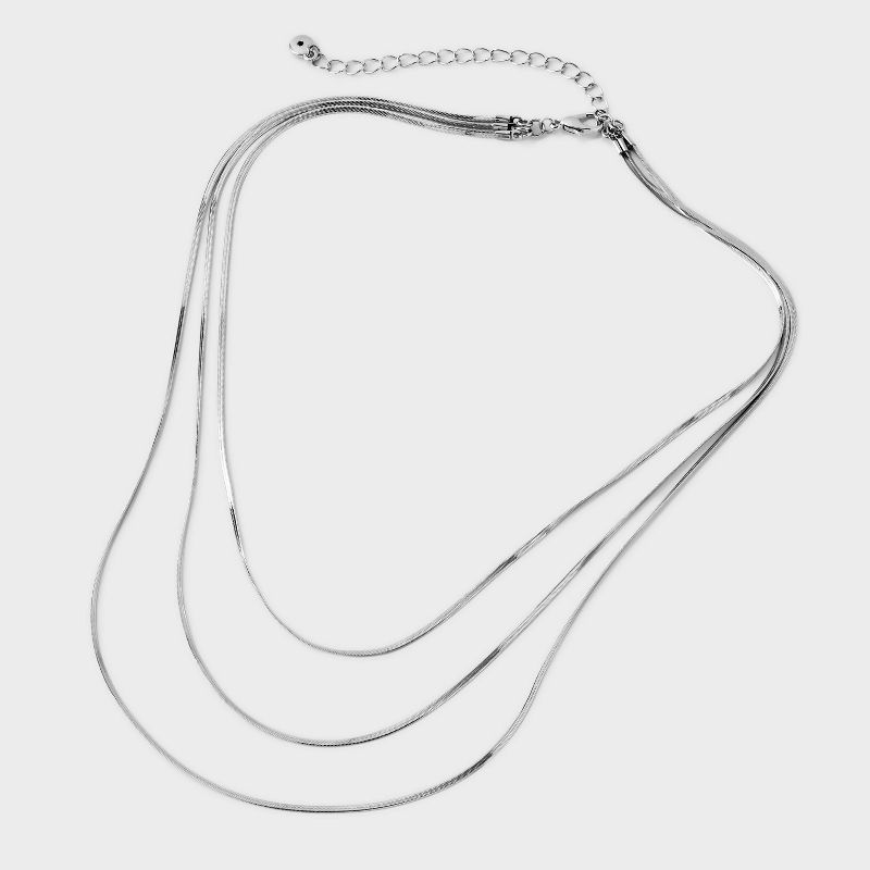 Multi-Layer Herringbone Necklace - Universal Thread&#8482; Silver, 3 of 5
