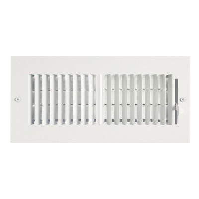 Impresa White Air Vent Register, Vent Cover with Damper for Wall or Ceiling for HVAC Systems with 9.85in x 3.77in Opening