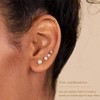 5 Pairs Stud Earrings for Women, Hypoallergenic, Premium Cubic Studs - 2 of 4