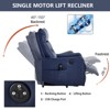 Black PU Single Motor Power Lift Recliner Chair with Massage and Heat for Elderly, Max Reclining Angle 155° - 3 of 4