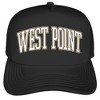 Official US Military Academy Distressed School Name Foam Snapback Trucker Hat - for Men and Women, Black, One Size - 2 of 4