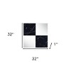 HomeRoots 32" Black And Gray Square Wood composite Framed Accent Mirror - 3 of 4