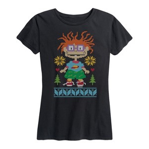 Women's - Rugrats - Chucky Ugly Sweater Short Sleeve Graphic T-Shirt - 1 of 4