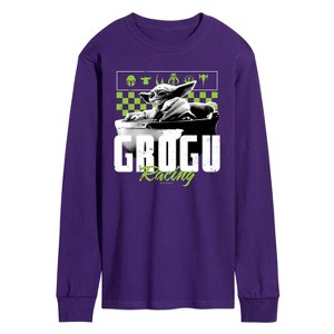 Men's - Star Wars - The Mandalorian Grogu Racing Jersey Long Sleeve Graphic T-Shirt - 1 of 2